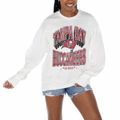 Gameday Couture Women's Time Out Oversized Long Sleeve T-Shirt - Tampa Bay Buccaneers