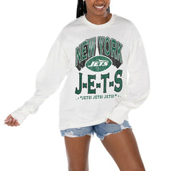 Gameday Couture Women's Time Out Oversized Long Sleeve T-Shirt - New York Jets