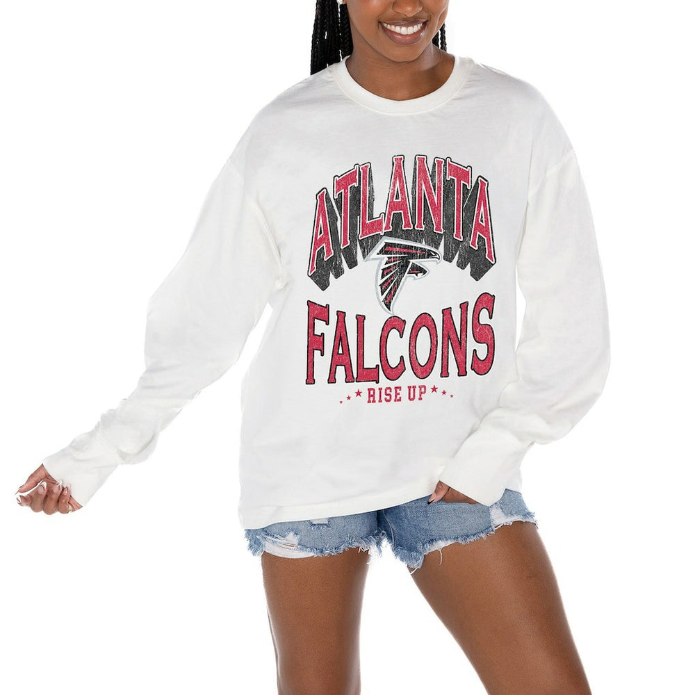 Gameday Couture Women's Time Out Oversized Long Sleeve T-Shirt - Atlanta Falcons