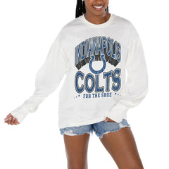 Gameday Couture Women's Time Out Oversized Long Sleeve T-Shirt - Indianapolis Colts