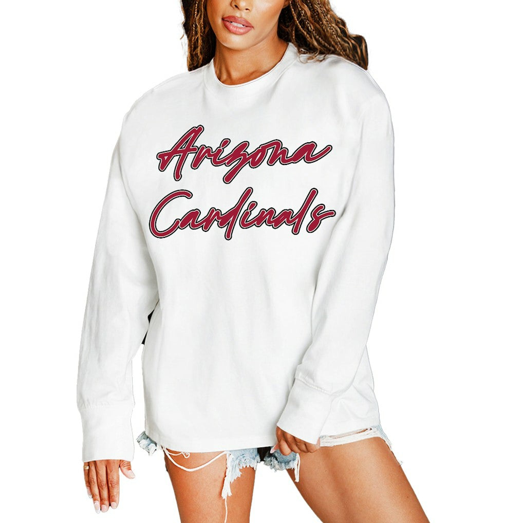 Gameday Couture Women's Classic Comeback Oversized Long Sleeve T-Shirt - Arizona Cardinals