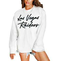 Gameday Couture Women's Classic Comeback Oversized Long Sleeve T-Shirt - Las Vegas Raiders