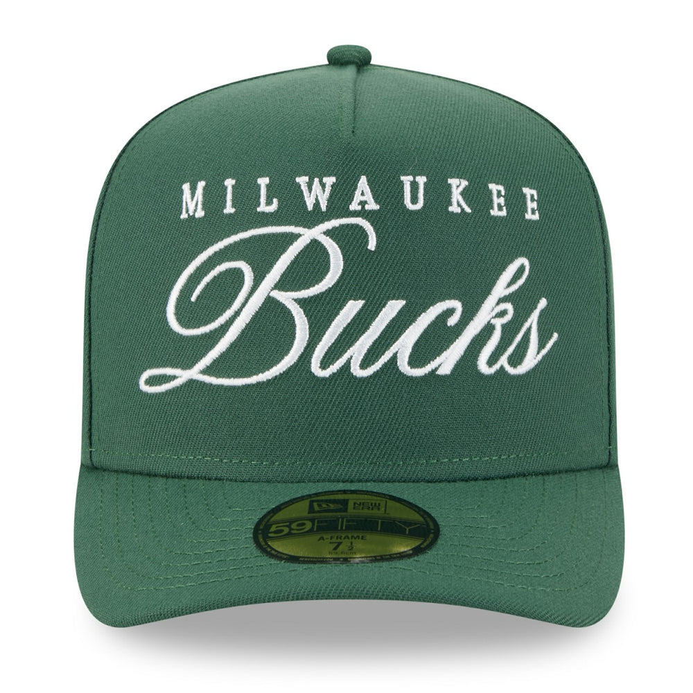 NBA Milwaukee Bucks 2025 NBA Draft A-Frame 59FIFTY Fitted Hat