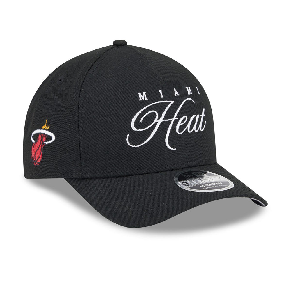 NBA Miami Heat 2025 NBA Draft M-Crown A-Frame 9FORTY Adjustable Hat