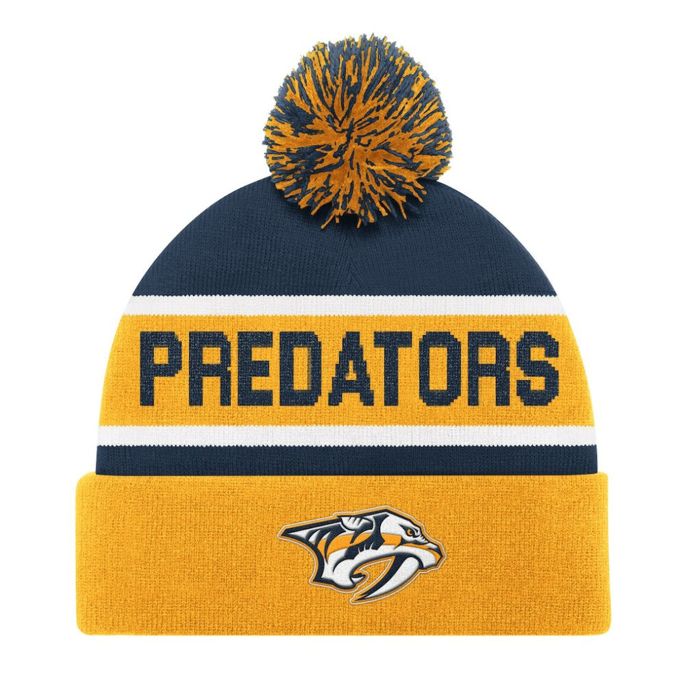 NHL Gold Nashville Predators Starter Cuffed Knit Hat with Pom