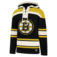 NHL Black David Pastrnak Boston Bruins '47 Big & Tall Lace-up Pullover Hoodie