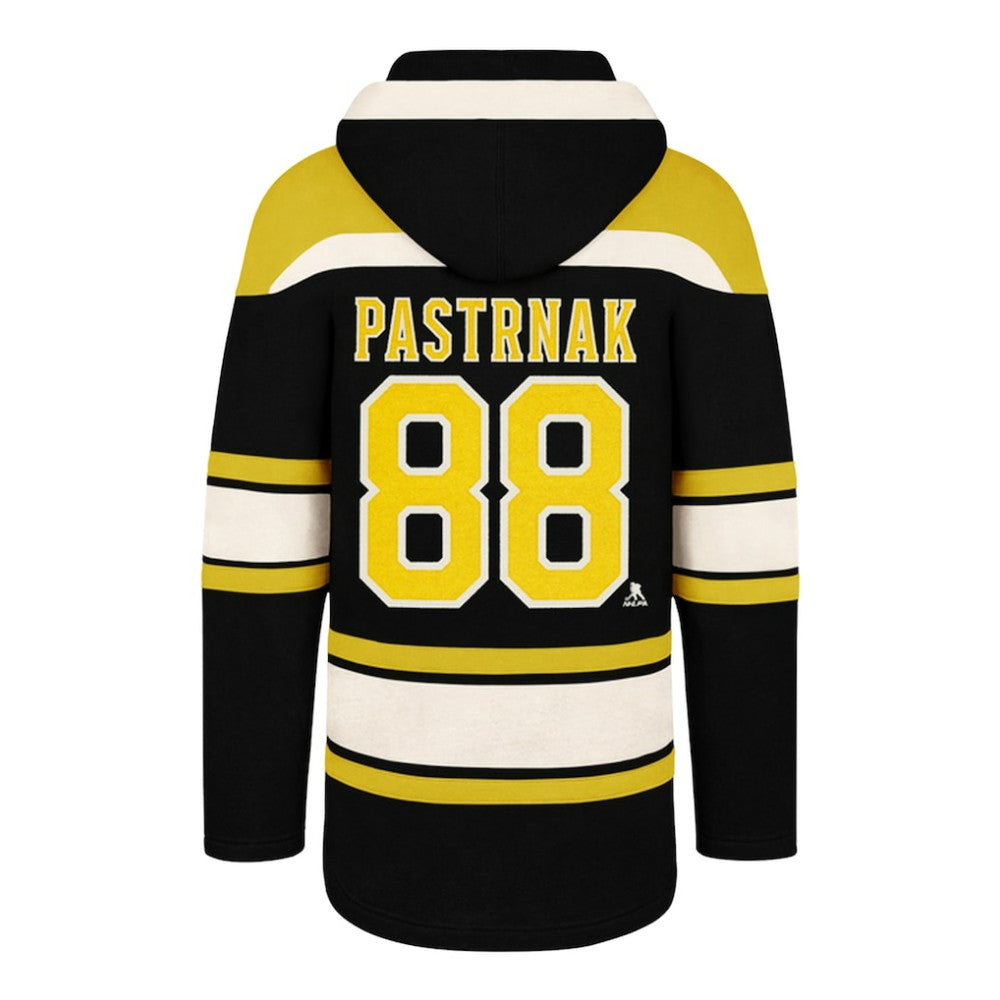 NHL Black David Pastrnak Boston Bruins '47 Big & Tall Lace-up Pullover Hoodie