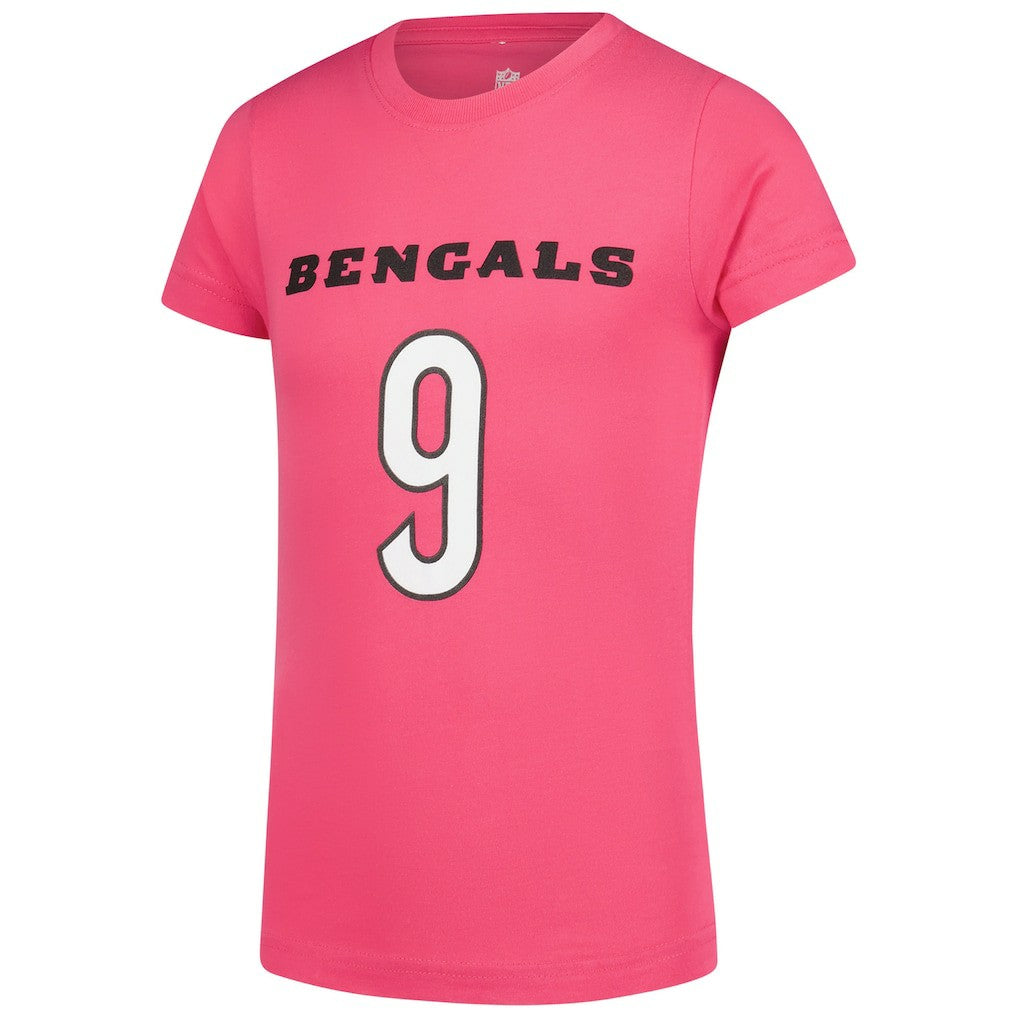 Joe Burrow  Girls Youth Player Name & Number T-Shirt - Cincinnati Bengals