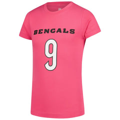 Joe Burrow  Girls Youth Player Name & Number T-Shirt - Cincinnati Bengals