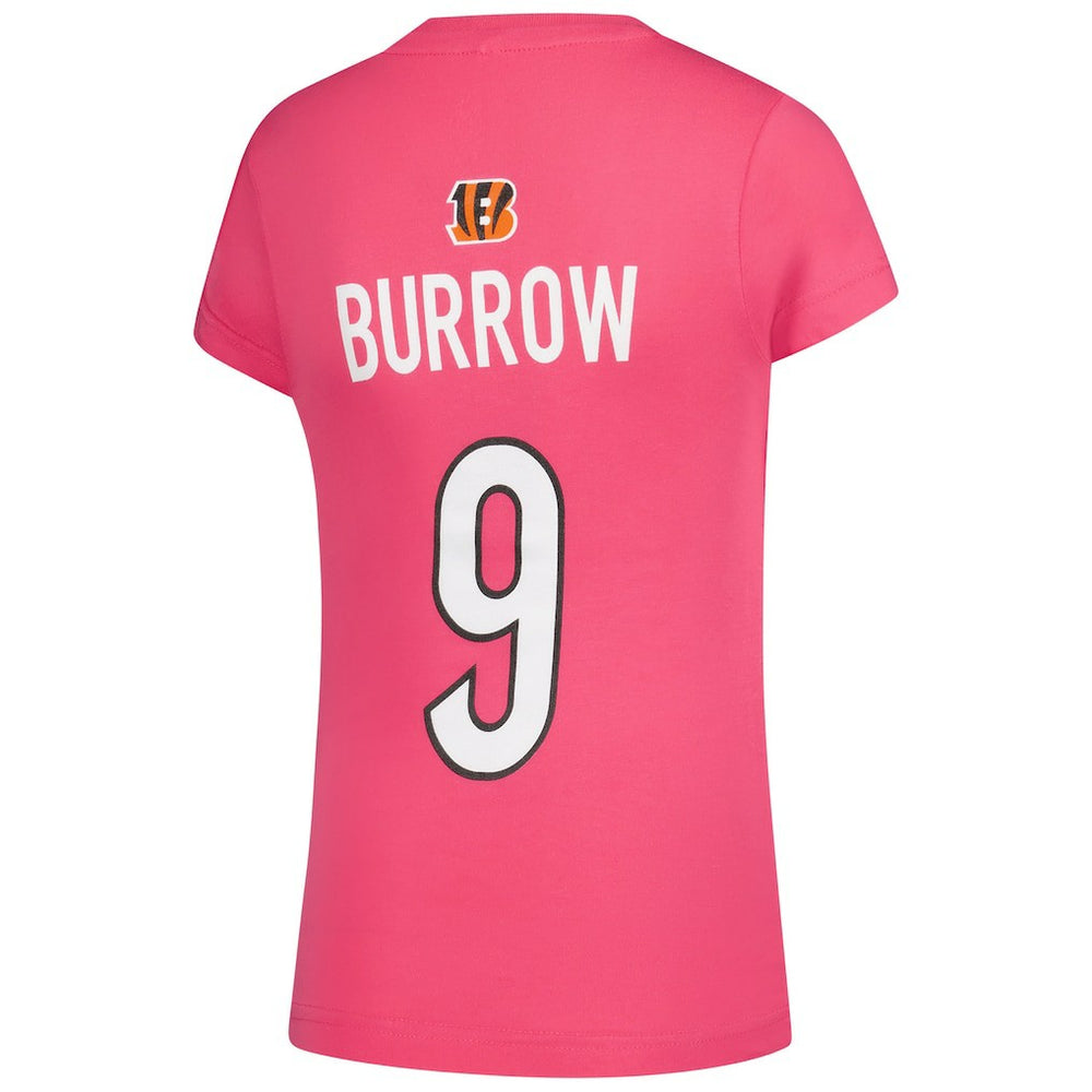 Joe Burrow  Girls Youth Player Name & Number T-Shirt - Cincinnati Bengals