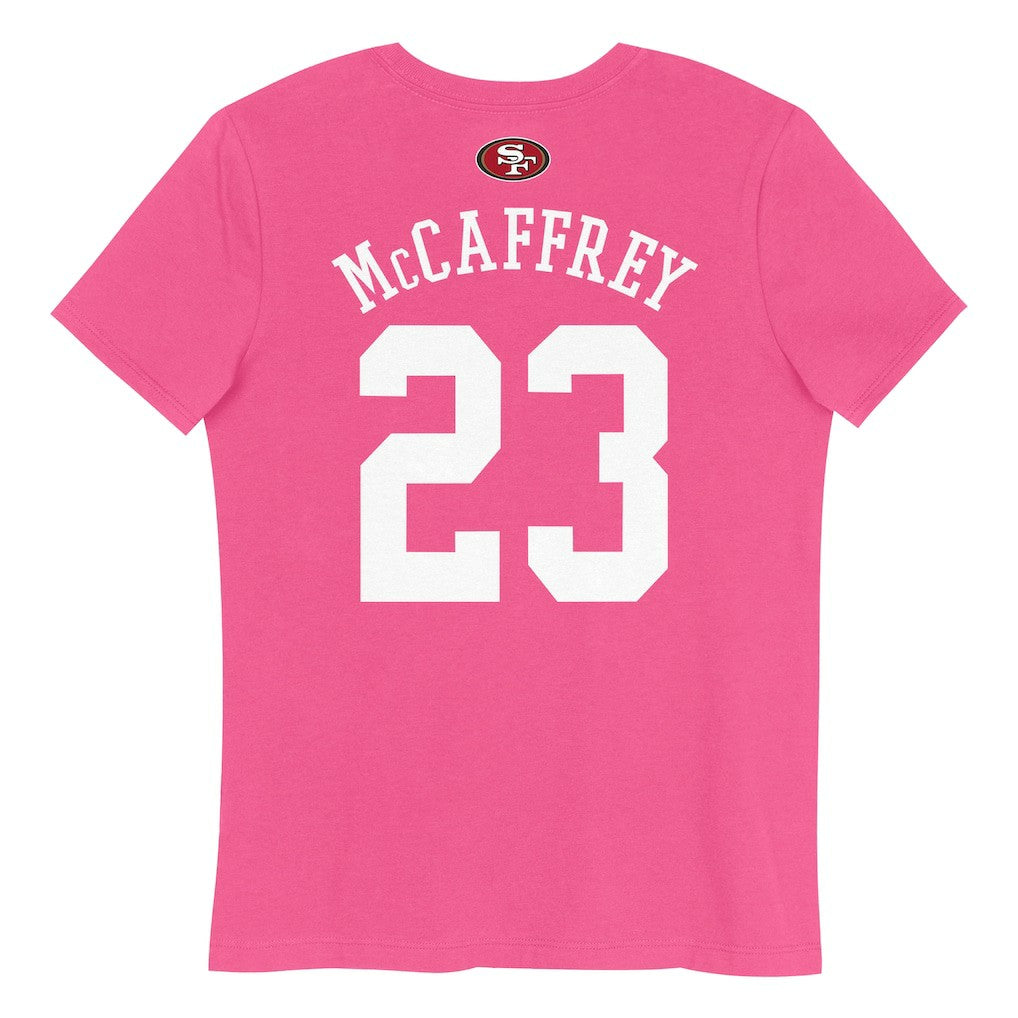 Christian McCaffrey  Girls Youth Player Name & Number T-Shirt - San Francisco 49ers
