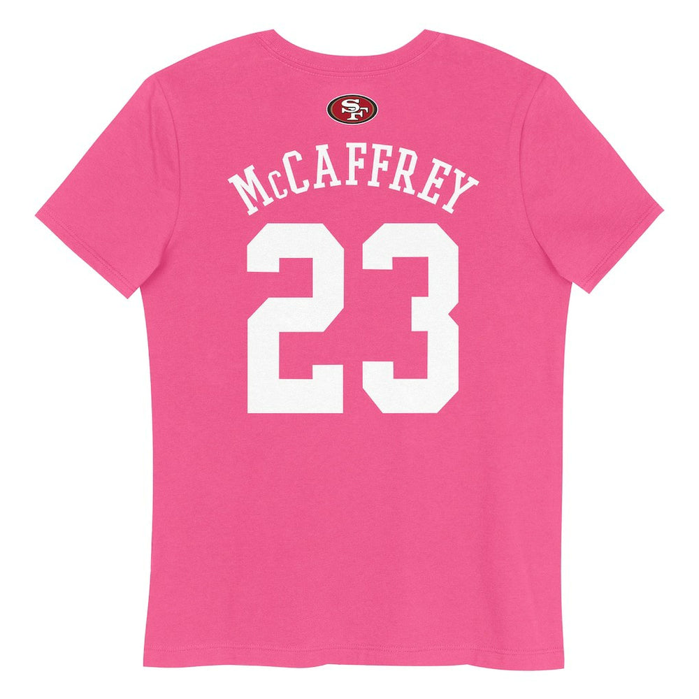 Christian McCaffrey  Girls Youth Player Name & Number T-Shirt - San Francisco 49ers