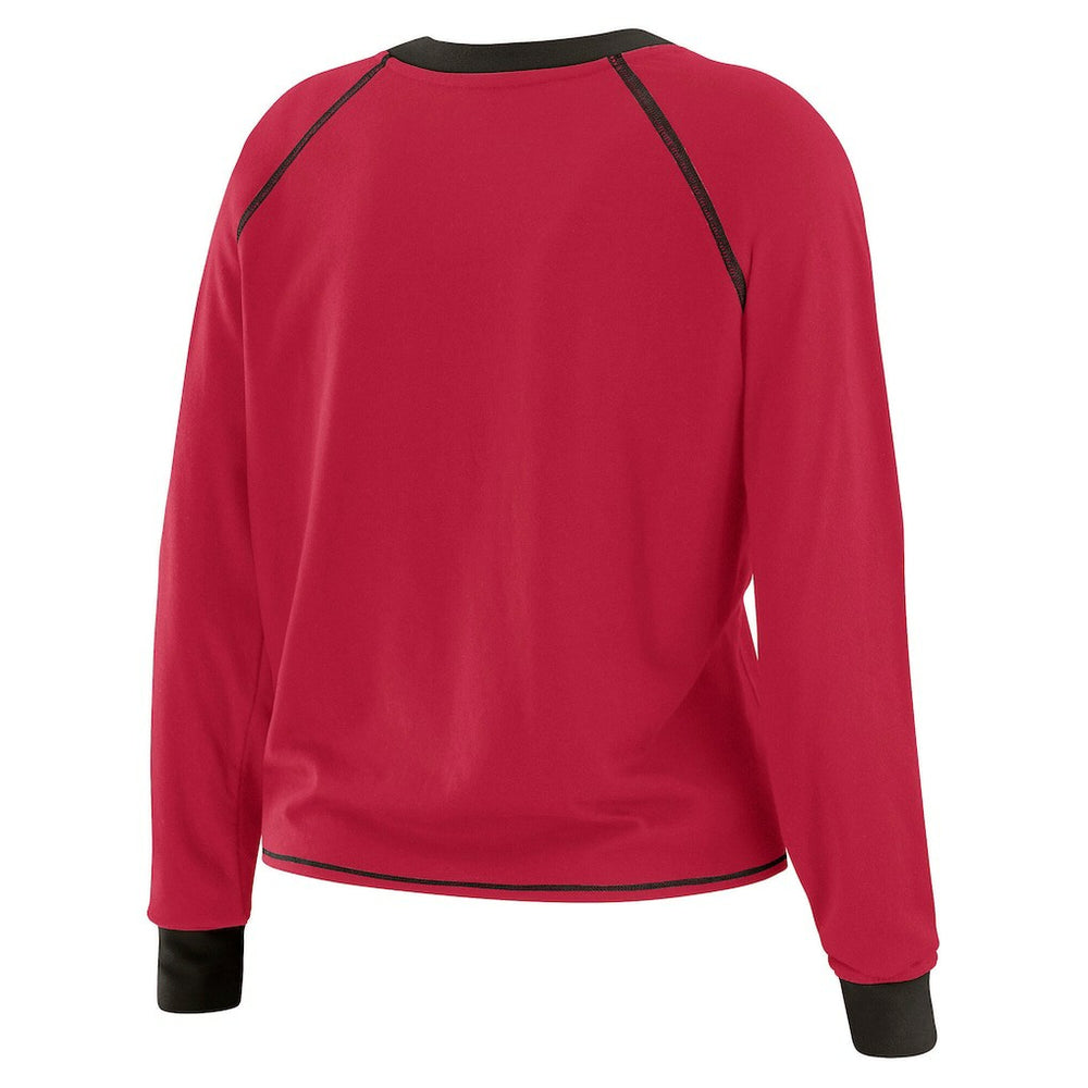 WEAR by Erin Andrews Women's Plus Size Tie-Front Long Sleeve Top - Arizona Cardinals