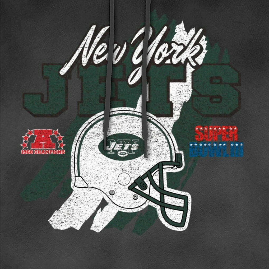 Identity Helmet Enzyme Washed Pullover Hoodie - New York Jets