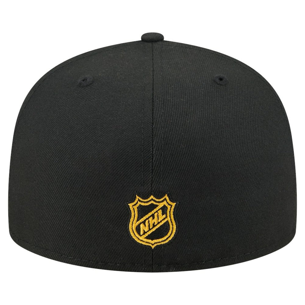 NHL Black Boston Bruins New Era State Stitch 59FIFTY Fitted Hat