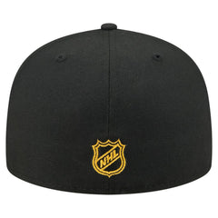 NHL Black Boston Bruins New Era State Stitch 59FIFTY Fitted Hat