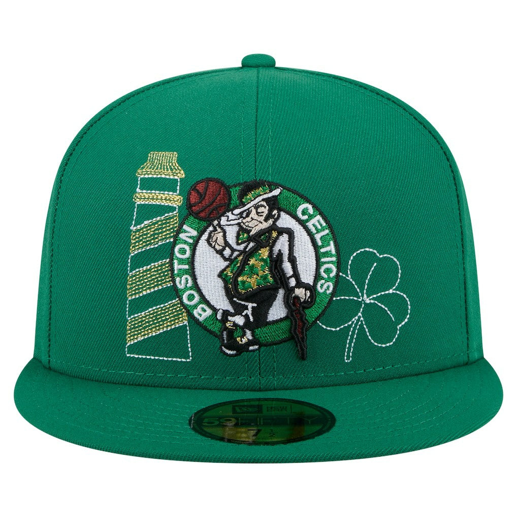NBA Boston Celtics State Stitch 59FIFTY Fitted Hat