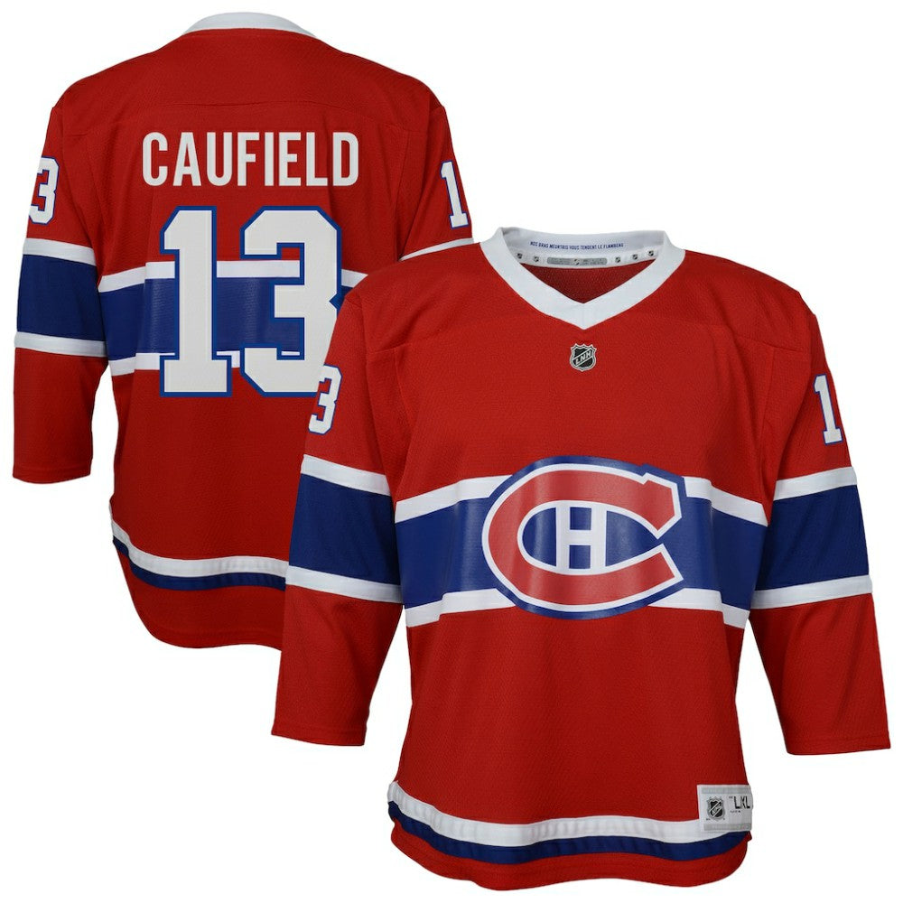 NHL Red Cole Caufield Montreal Canadiens Youth Home Replica Player Jersey