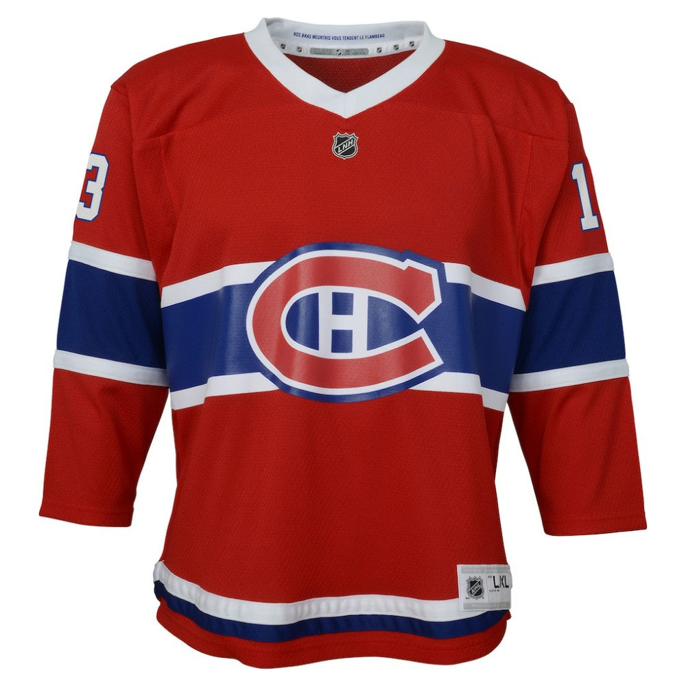 NHL Red Cole Caufield Montreal Canadiens Youth Home Replica Player Jersey