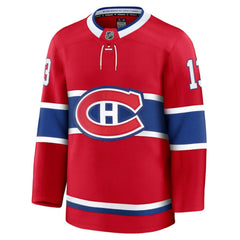 NHL Red Cole Caufield Montreal Canadiens Fanatics Home Premium Jersey