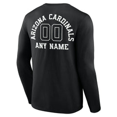 Personalized Name & Number Monochrome Long Sleeve T-Shirt - Arizona Cardinals