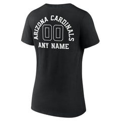 Women's Personalized Name & Number Monochrome V-Neck T-Shirt - Arizona Cardinals