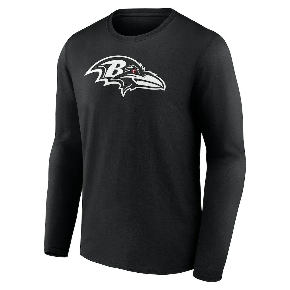 Personalized Name & Number Monochrome Long Sleeve T-Shirt - Baltimore Ravens