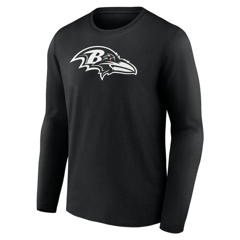 Personalized Name & Number Monochrome Long Sleeve T-Shirt - Baltimore Ravens
