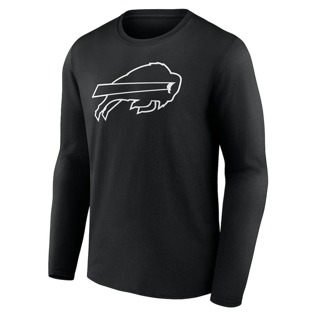 Personalized Name & Number Monochrome Long Sleeve T-Shirt - Buffalo Bills