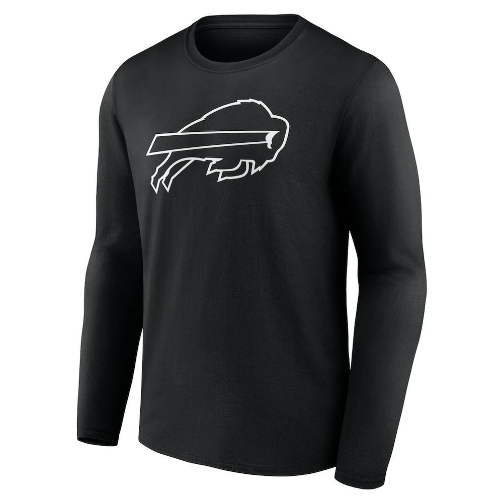 Personalized Name & Number Monochrome Long Sleeve T-Shirt - Buffalo Bills