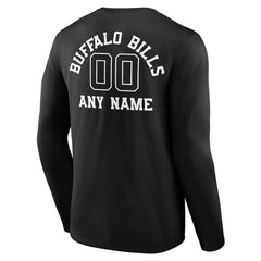 Personalized Name & Number Monochrome Long Sleeve T-Shirt - Buffalo Bills