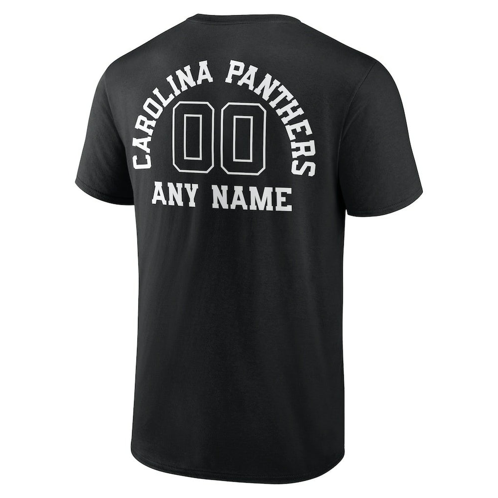 Personalized Name & Number Monochrome T-Shirt - Carolina Panthers