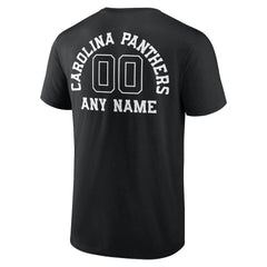 Personalized Name & Number Monochrome T-Shirt - Carolina Panthers