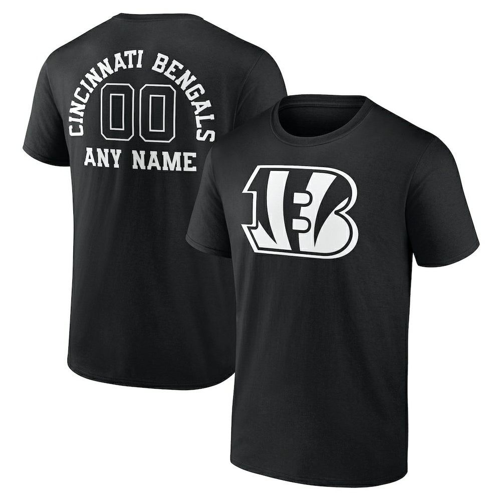Personalized Name & Number Monochrome T-Shirt - Cincinnati Bengals