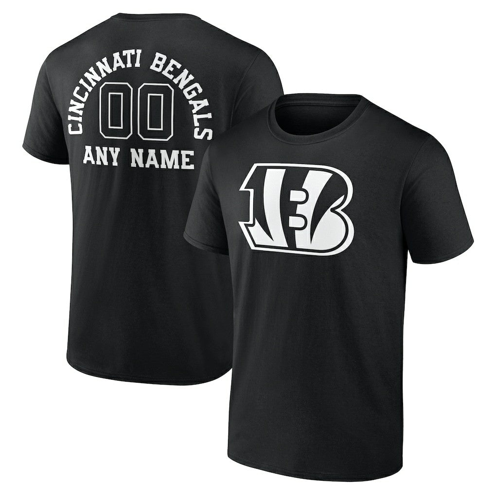 Personalized Name & Number Monochrome T-Shirt - Cincinnati Bengals