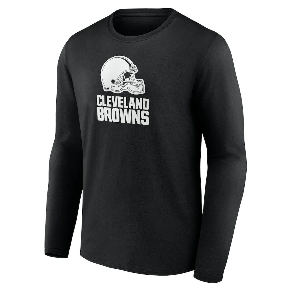 Personalized Name & Number Monochrome Long Sleeve T-Shirt - Cleveland Browns