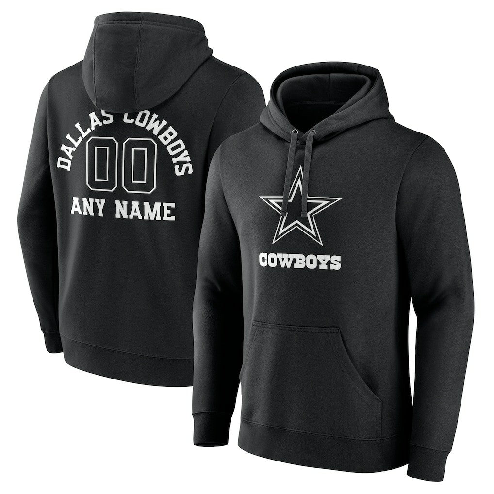 Personalized Name & Number Pullover Hoodie - Dallas Cowboys