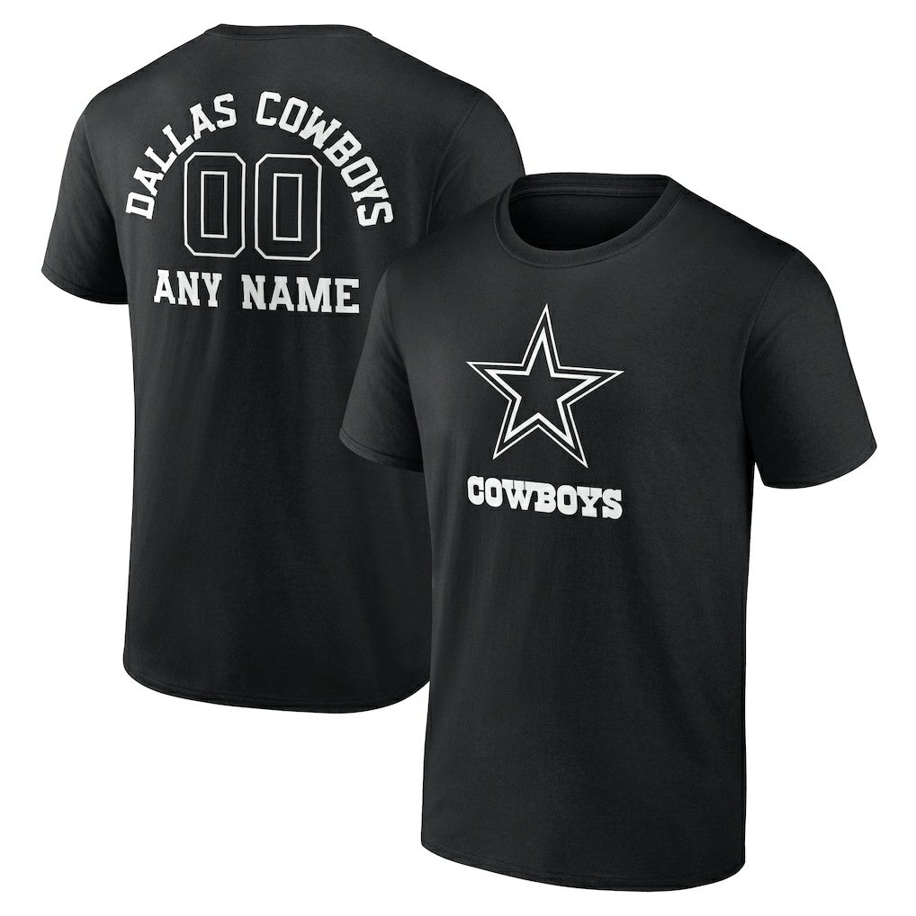 Personalized Name & Number Monochrome T-Shirt - Dallas Cowboys
