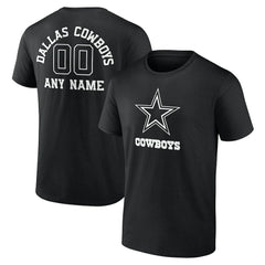 Personalized Name & Number Monochrome T-Shirt - Dallas Cowboys