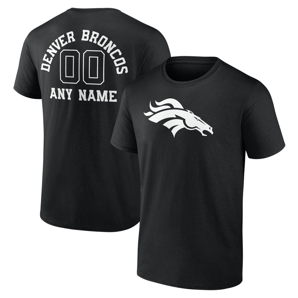 Personalized Name & Number Monochrome T-Shirt - Denver Broncos