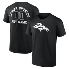 Personalized Name & Number Monochrome T-Shirt - Denver Broncos