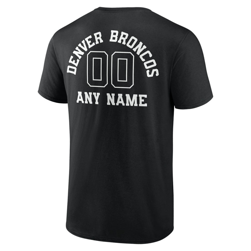 Personalized Name & Number Monochrome T-Shirt - Denver Broncos