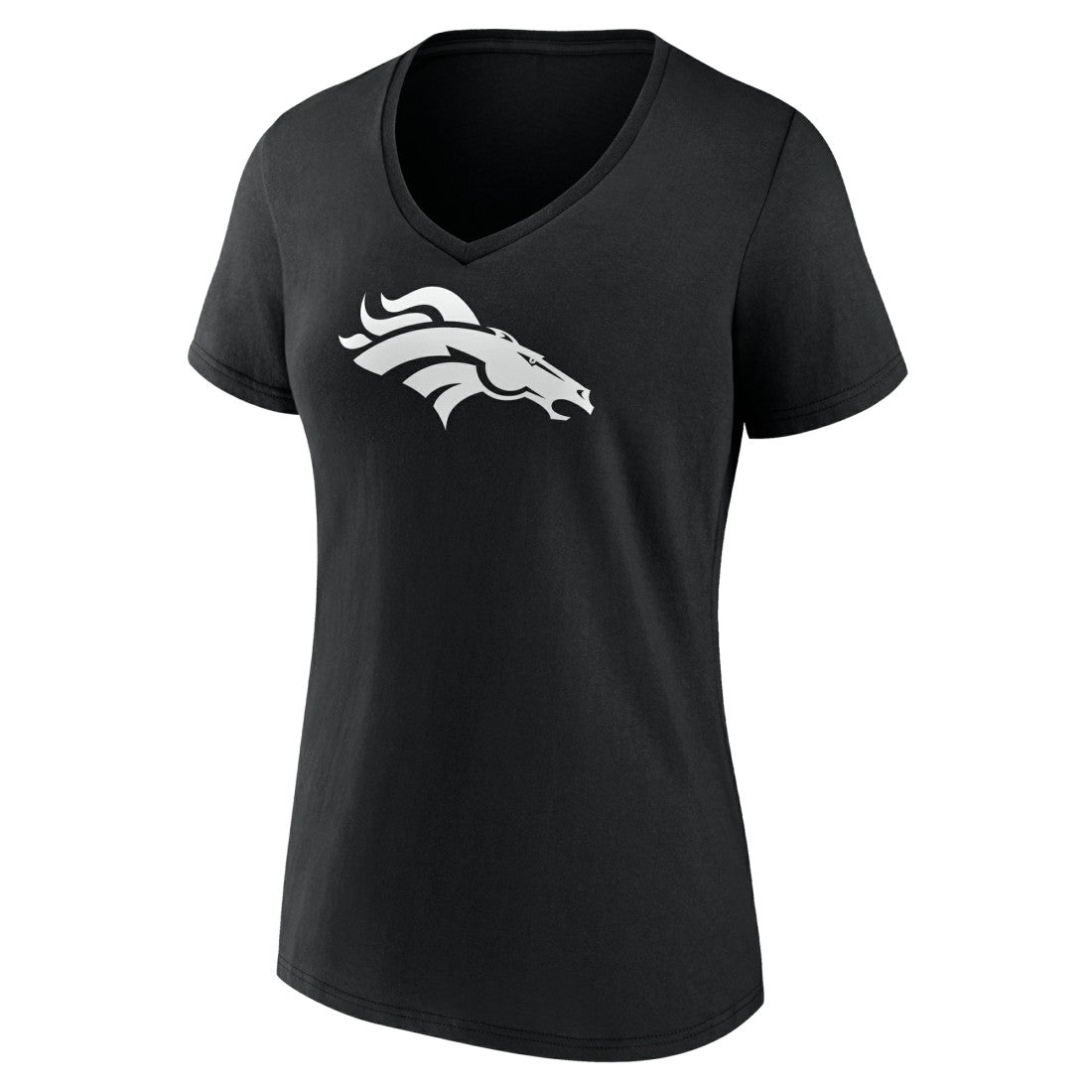 Women's Personalized Name & Number Monochrome V-Neck T-Shirt - Denver Broncos