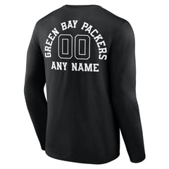 Personalized Name & Number Monochrome Long Sleeve T-Shirt - Green Bay Packers