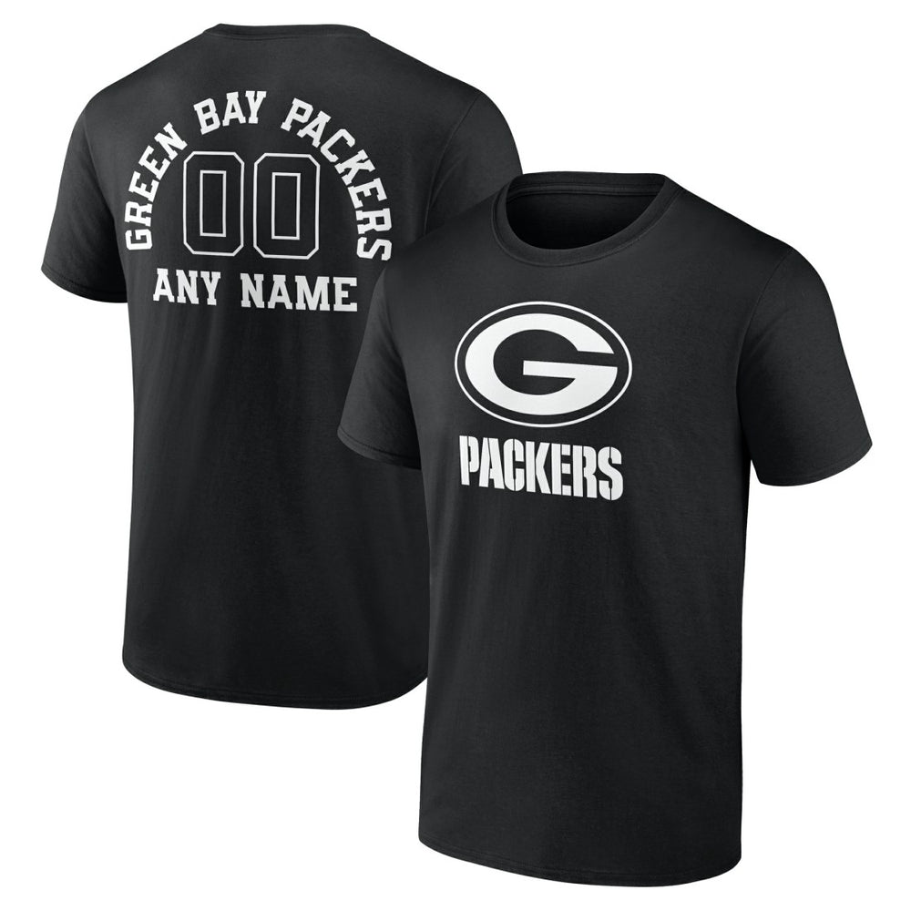Personalized Name & Number Monochrome T-Shirt - Green Bay Packers