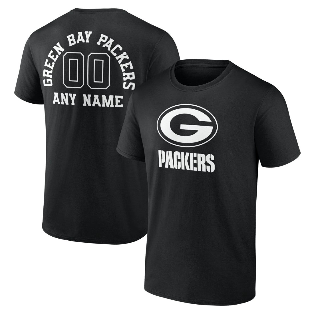 Personalized Name & Number Monochrome T-Shirt - Green Bay Packers