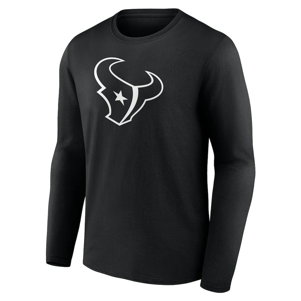 Personalized Name & Number Monochrome Long Sleeve T-Shirt - Houston Texans
