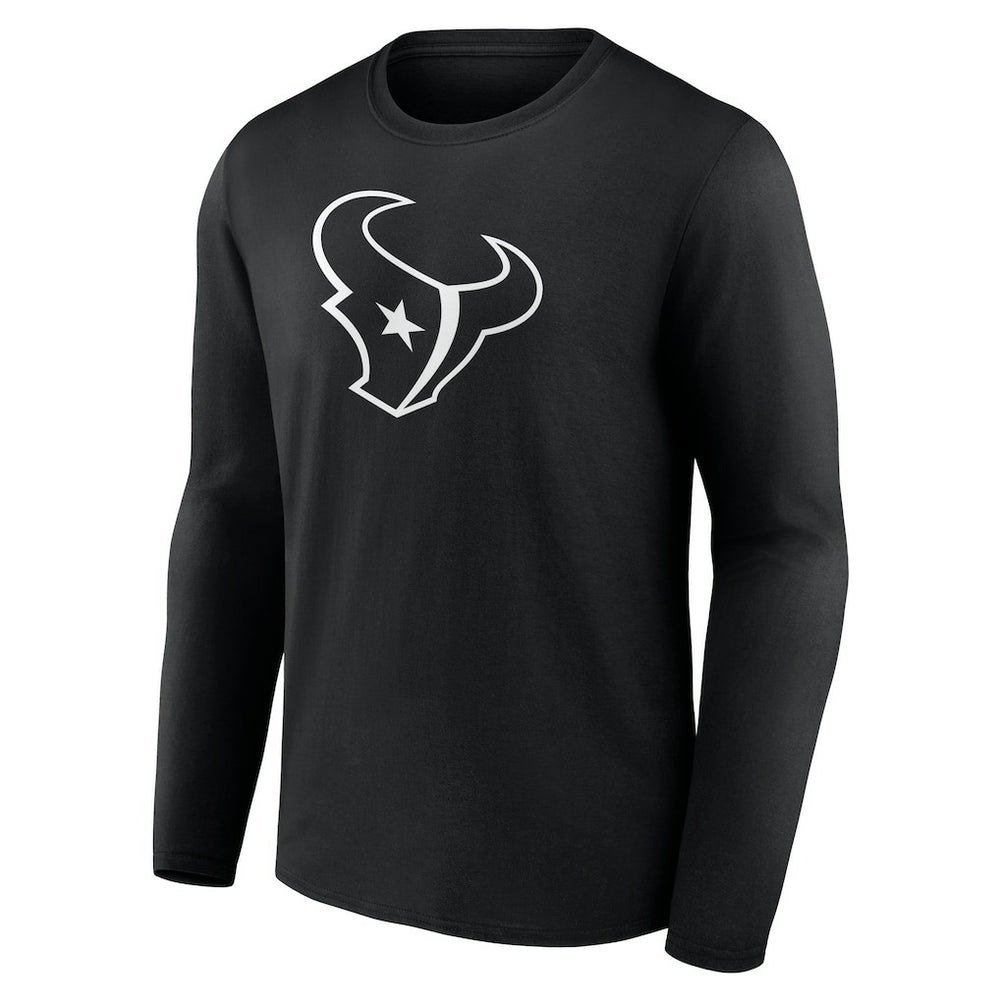 Personalized Name & Number Monochrome Long Sleeve T-Shirt - Houston Texans