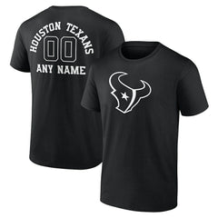Personalized Name & Number Monochrome T-Shirt - Houston Texans