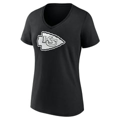 Women's Personalized Name & Number Monochrome V-Neck T-Shirt - Kansas City Chiefs